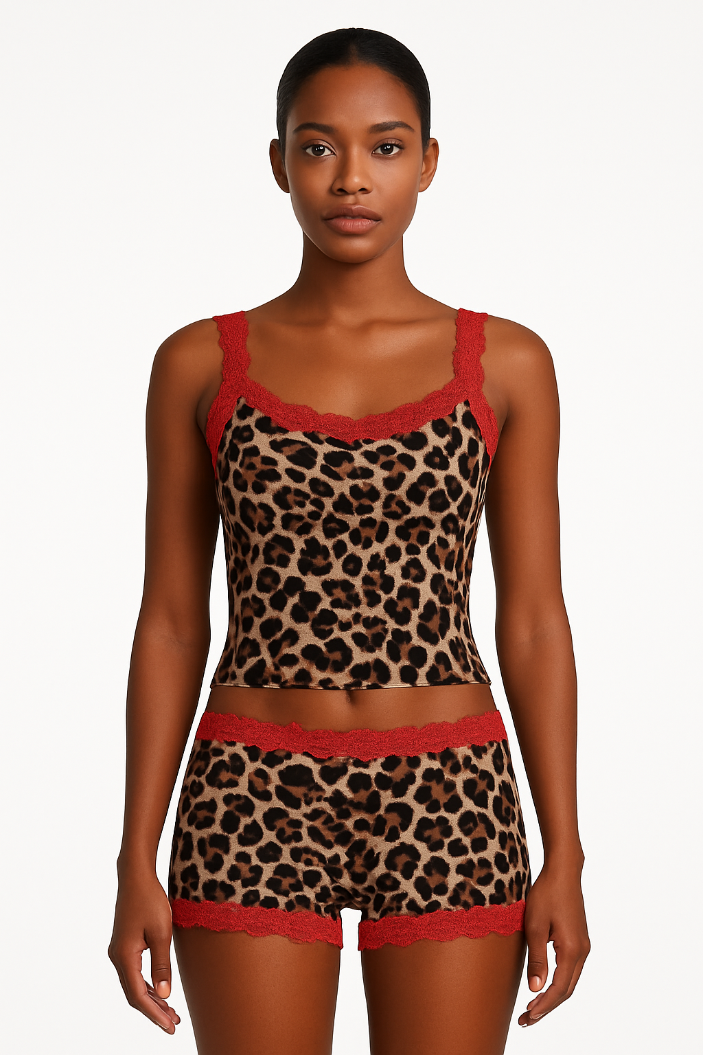 Leopard Lingerie Pajama Set