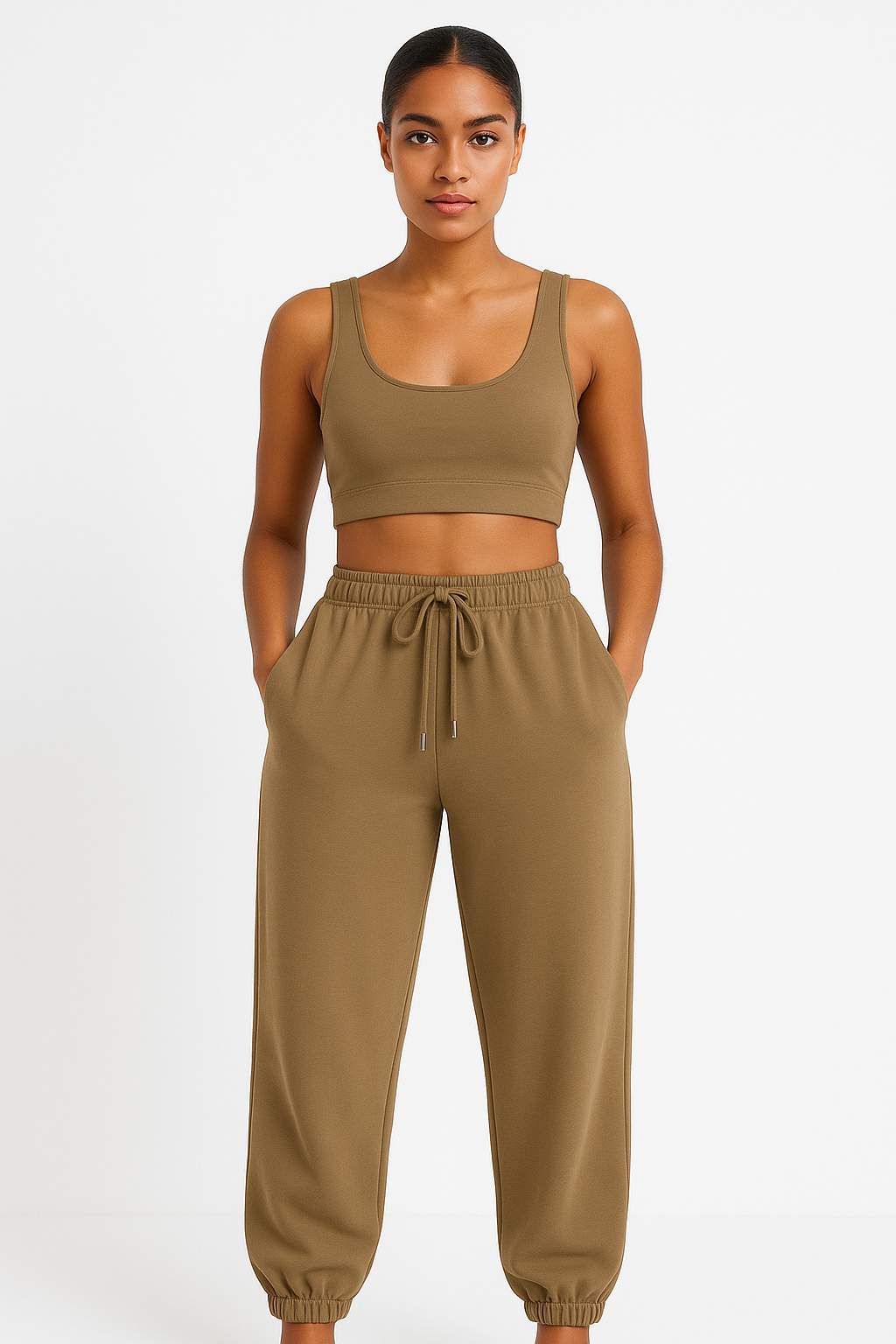 Tan Two Piece Set