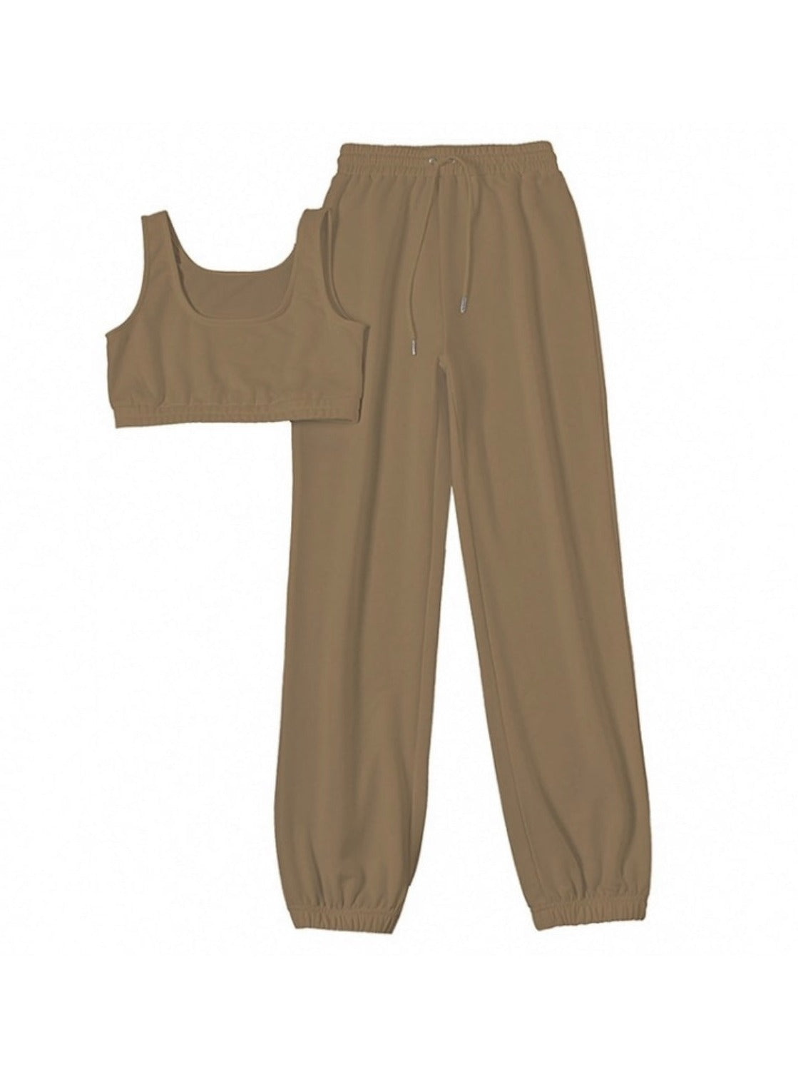 Tan Two Piece Set